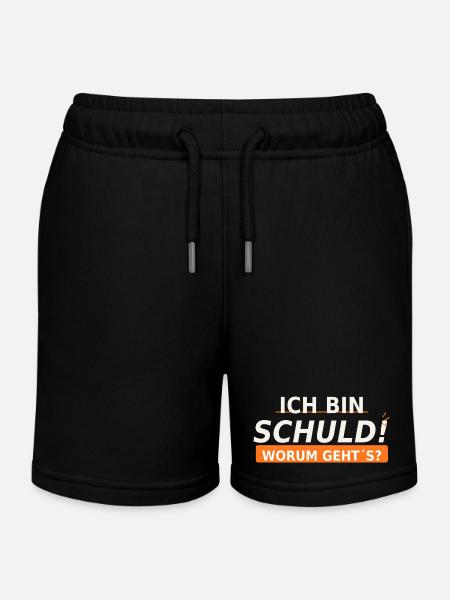 Ich bin schuld Worum geht’s? - Kinder Organic Joggingshorts Mini Bolter von Stanley/Stella - Schwarz