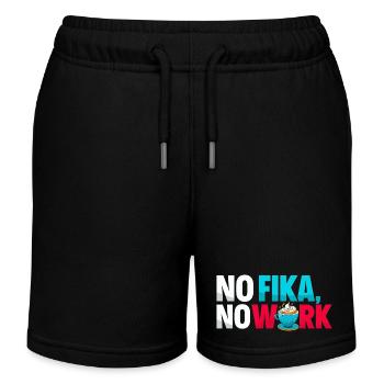 No Fika No Work - Typographie de la pause café suédoise - Short de jogging enfant bio Stanley/Stella - noir - Devant