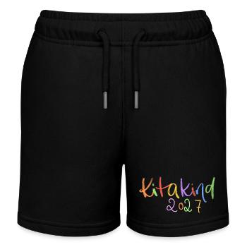 Kitakind 2027 - Kids Organic Sweat Shorts by Stanley/Stella - black - Front