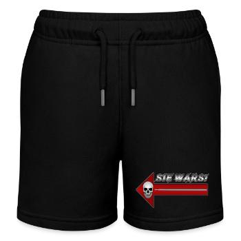 Skull Pfeil Parodie Design Sie wars - Kinder Organic Joggingshorts Mini Bolter von Stanley/Stella - Schwarz - Vorne