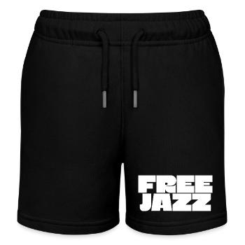 Free Jazz fettes Logo - Kinder Organic Joggingshorts Mini Bolter von Stanley/Stella - Schwarz - Vorne