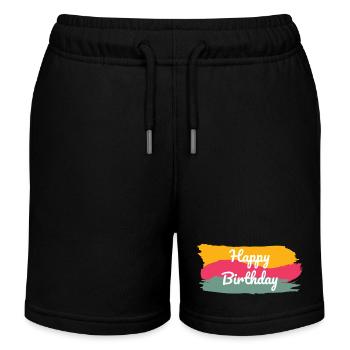 ALLES GUTE ZUM GEBURTSTAG. ALLES GUTE ZUM GEBURTSTAG. JAHRESTAG. - Kinder Organic Joggingshorts Mini Bolter von Stanley/Stella - Schwarz - Vorne
