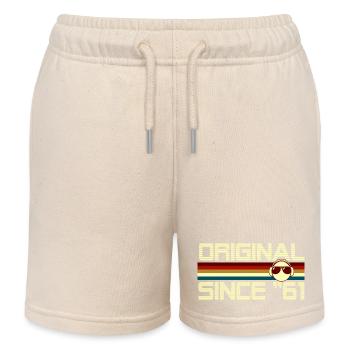 Since 61 - Short de jogging enfant bio Stanley/Stella - écru doux - Devant