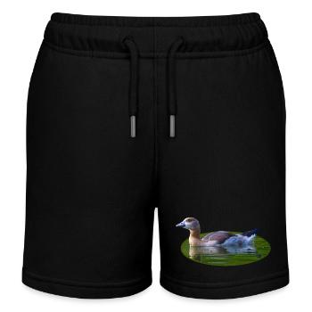 Goose Goose Poussin - Short de jogging enfant bio Stanley/Stella - noir - Devant