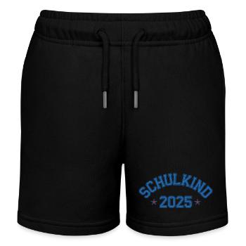 Schulkind 2025 Einschulung College Trikot - Kinder Organic Joggingshorts Mini Bolter von Stanley/Stella - Schwarz - Vorne