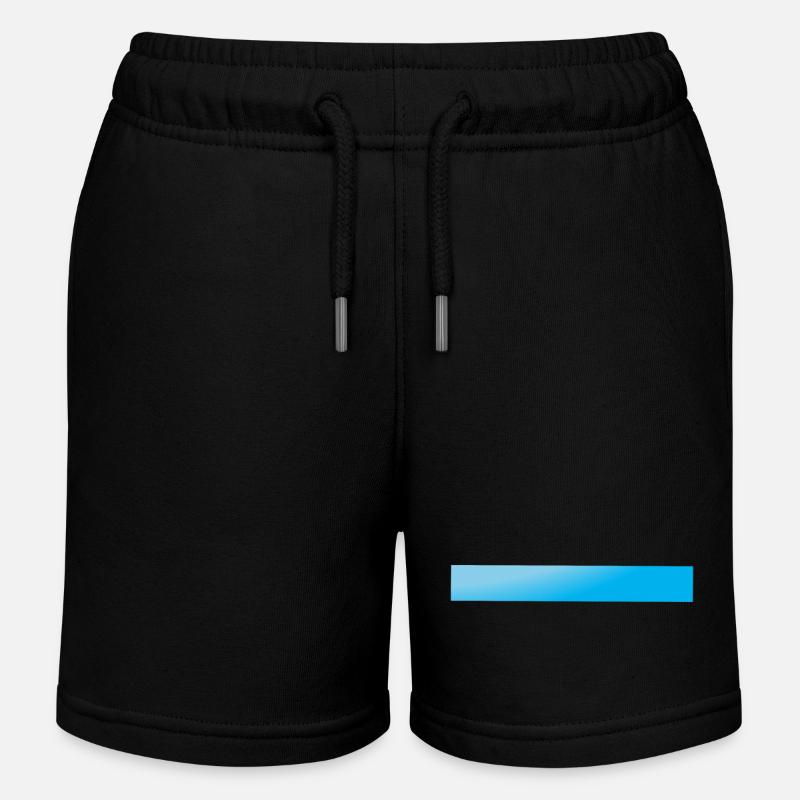 Barres dégradées bleu glacier - Short de jogging enfant bio Stanley/Stella - noir