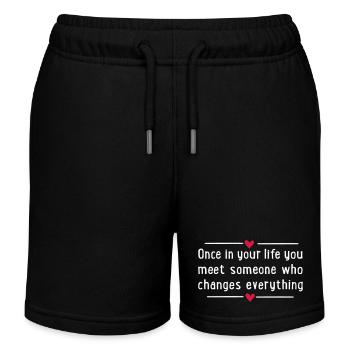 verliebt - Kinder Organic Joggingshorts Mini Bolter von Stanley/Stella - Schwarz - Vorne
