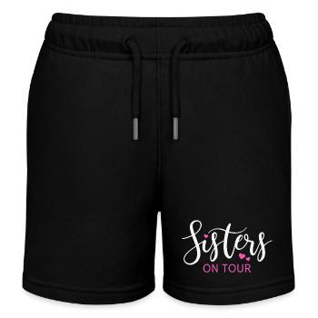 Sister Sisters Sisters on tour Siblings - Kids Organic Sweat Shorts by Stanley/Stella - black - Front