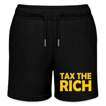 Tax the rich - Short de jogging enfant bio Stanley/Stella - noir - Devant