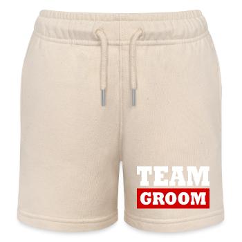 Team groom - Short de jogging enfant bio Stanley/Stella - écru doux - Devant