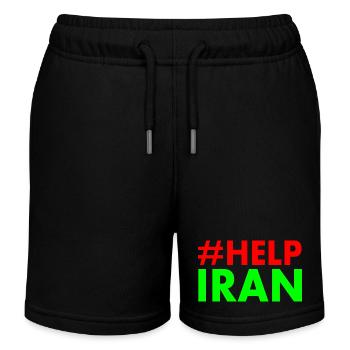 Help iran - Short de jogging enfant bio Stanley/Stella - noir - Devant