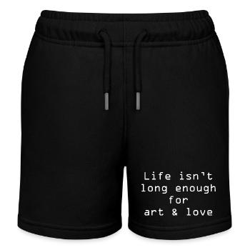 Motivation quote - Kids Organic Sweat Shorts by Stanley/Stella - black - Front