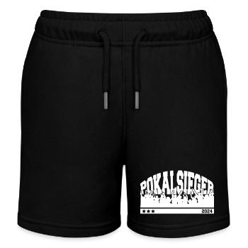 Pokalsieger 2024 - So sehen Sieger aus - Kinder Organic Joggingshorts Mini Bolter von Stanley/Stella - Schwarz - Vorne