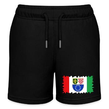 Bosnien in der Herzegowina Europa Sarajavo Flagge Mostar - Kinder Organic Joggingshorts Mini Bolter von Stanley/Stella - Schwarz - Vorne