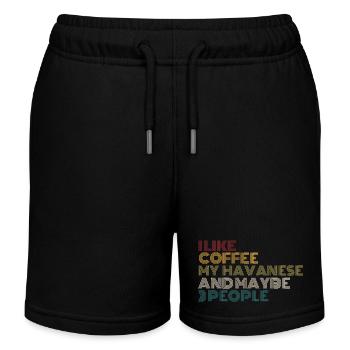 Amateur de café havanais propriétaire de chien Citation amusante Vinta - Short de jogging enfant bio Stanley/Stella - noir - Devant