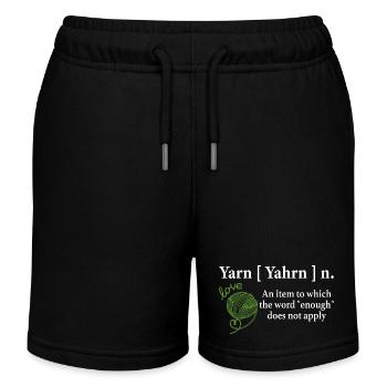 Garn Substantiv Definition Lustig Stricken häkeln stricken - Kinder Organic Joggingshorts Mini Bolter von Stanley/Stella - Schwarz - Vorne