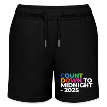 Countdown To Midnight - 2025 - Kids Organic Sweat Shorts by Stanley/Stella - black - Front