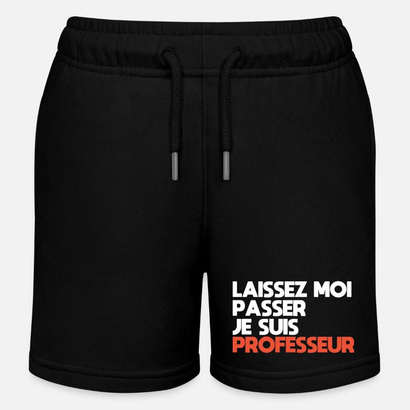 Lass mich passieren, ich bin ein Lehrer - Kinder Organic Joggingshorts Mini Bolter von Stanley/Stella - Schwarz