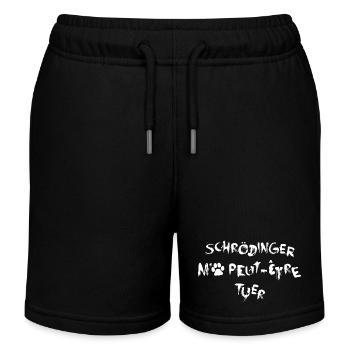 Schrödinger Killed Me - Weiß - Kinder Organic Joggingshorts Mini Bolter von Stanley/Stella - Schwarz - Vorne