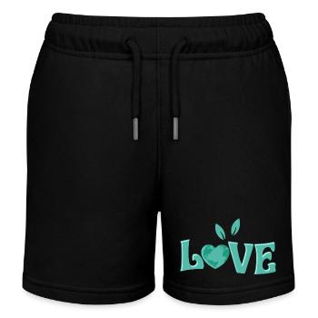 Love Planet Environmental Earth Day - Kinder Organic Joggingshorts Mini Bolter von Stanley/Stella - Schwarz - Vorne