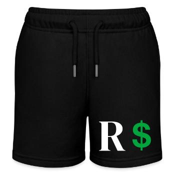Buchstabe r Dollar - Kinder Organic Joggingshorts Mini Bolter von Stanley/Stella - Schwarz - Vorne
