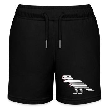Dinosaures dinosaures dinosaures t-rex - Short de jogging enfant bio Stanley/Stella - noir - Devant