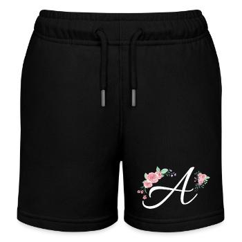 Brief an Blumen - Kinder Organic Joggingshorts Mini Bolter von Stanley/Stella - Schwarz - Vorne