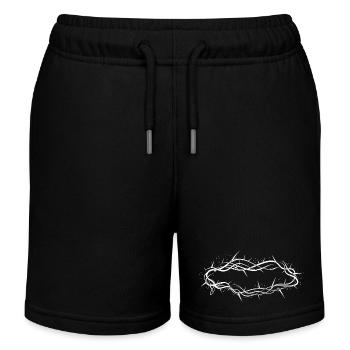 Dornenkrone - Kinder Organic Joggingshorts Mini Bolter von Stanley/Stella - Schwarz - Vorne