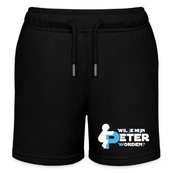 Verspielte Figur Typografie - Kinder Organic Joggingshorts Mini Bolter von Stanley/Stella - Schwarz - Vorne