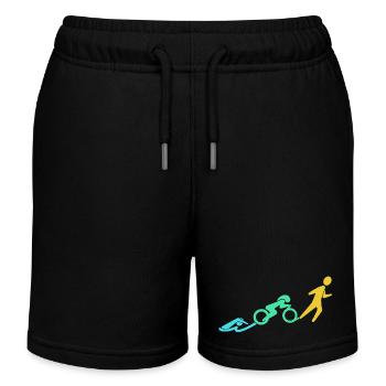 Movement Arc Sprint Bike Run - Kids Organic Sweat Shorts by Stanley/Stella - black - Front