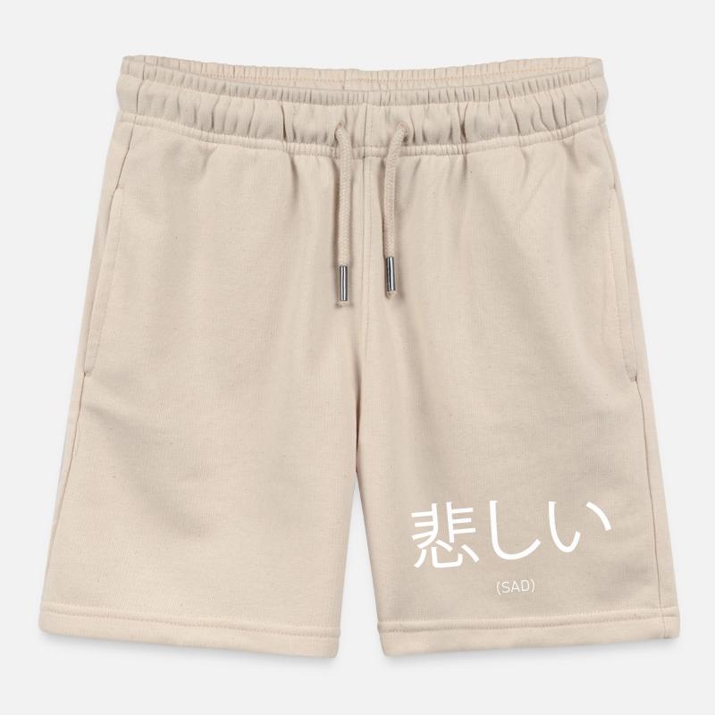 Sad manga aesthetic Kids Organic Sweat Shorts by Stanley/Stella