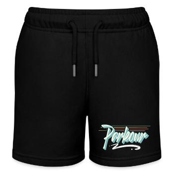 Parkour - Short de jogging enfant bio Stanley/Stella - noir - Devant