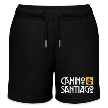 Camino de Santiago | Chemin de Saint-Jacques | Art Deco Typo - Short de jogging enfant bio Stanley/Stella - noir - Devant