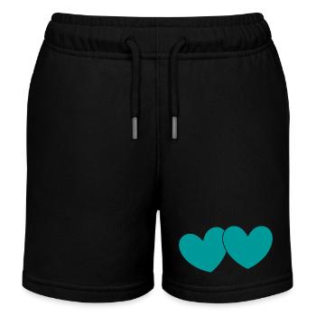 Saint-Valentin, Saint-Valentin, Saint-Valentin - Short de jogging enfant bio Stanley/Stella - noir - Devant