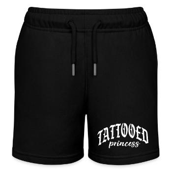 tattoo tattoowiert nadel ink princess prinzessin - Kinder Organic Joggingshorts Mini Bolter von Stanley/Stella - Schwarz - Vorne