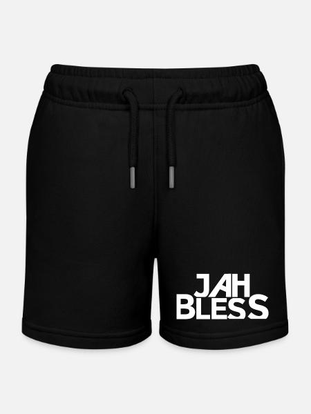 Conception de la police Jah Bless Block - Short de jogging enfant bio Stanley/Stella - noir