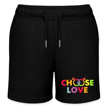 LGBT, Regenbogen, schwul - Kinder Organic Joggingshorts Mini Bolter von Stanley/Stella - Schwarz - Vorne