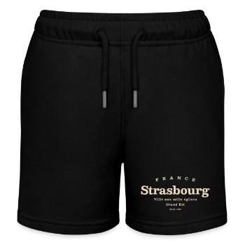Strasbourg Vintage Design – France Flair - Short de jogging enfant bio Stanley/Stella - noir - Devant