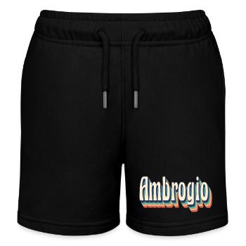 Ambrogio t-shirt retro vintage t-shirt gift - Kids Organic Sweat Shorts by Stanley/Stella - black - Front