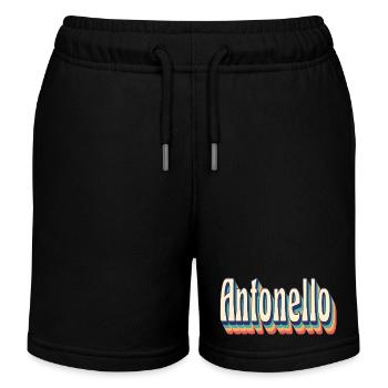 Antonello retro vintage t-shirt t-shirt gift - Kids Organic Sweat Shorts by Stanley/Stella - black - Front