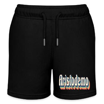 Aristodemo retro vintage t shirt - Kids Organic Sweat Shorts by Stanley/Stella - black - Front