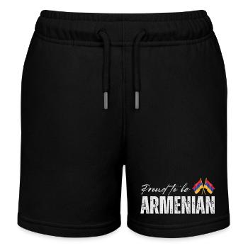 Armenier stolz, ich liebe Armenien - Kinder Organic Joggingshorts Mini Bolter von Stanley/Stella - Schwarz - Vorne