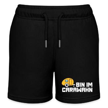 Caravan Caravan Camping cool sayings madness - Kids Organic Sweat Shorts by Stanley/Stella - black - Front