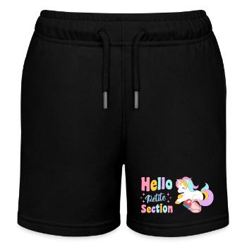 Hello Petite Section Rentrée Scolaire Maternelle - Short de jogging enfant bio Stanley/Stella - noir - Devant