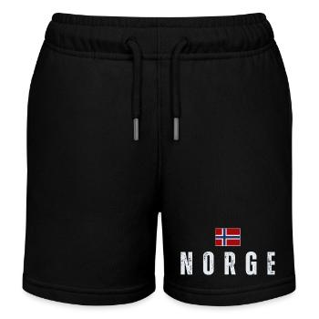 Norwegian Patriot Flag - Kids Organic Sweat Shorts by Stanley/Stella - black - Front