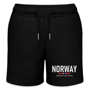Norway - Norge - Norwegen - Flagge - Skandinavien - Kinder Organic Joggingshorts Mini Bolter von Stanley/Stella - Schwarz - Vorne