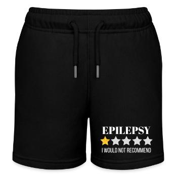 Motif Blueprint vibrant sur coton biologique - Short de jogging enfant bio Stanley/Stella - noir - Devant