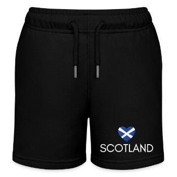 Herz mit schottischer Flagge, schottischer Stolz - Kinder Organic Joggingshorts Mini Bolter von Stanley/Stella - Schwarz - Vorne