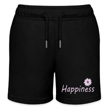 Happiness - Kids Organic Sweat Shorts by Stanley/Stella - black - Front