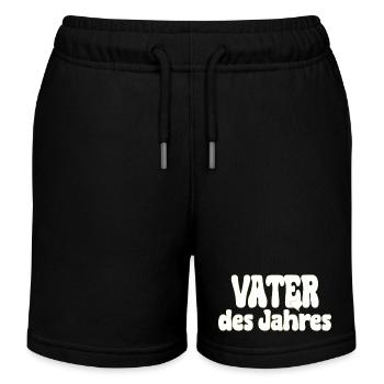 Father of the Year Award Design - Kids Organic Sweat Shorts by Stanley/Stella - black - Front
